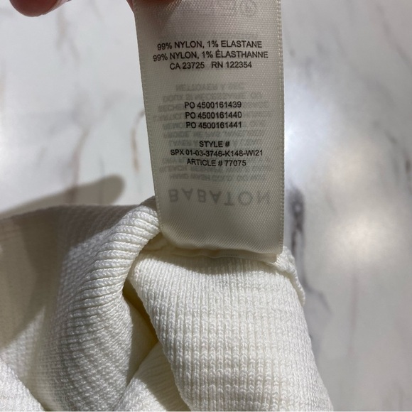 Aritzia Babaton Sculpt Knit Criss Cross Cropped Tank pearl white - Picture 7 of 7